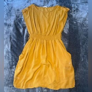 Chocolate Mustard Mini Dress